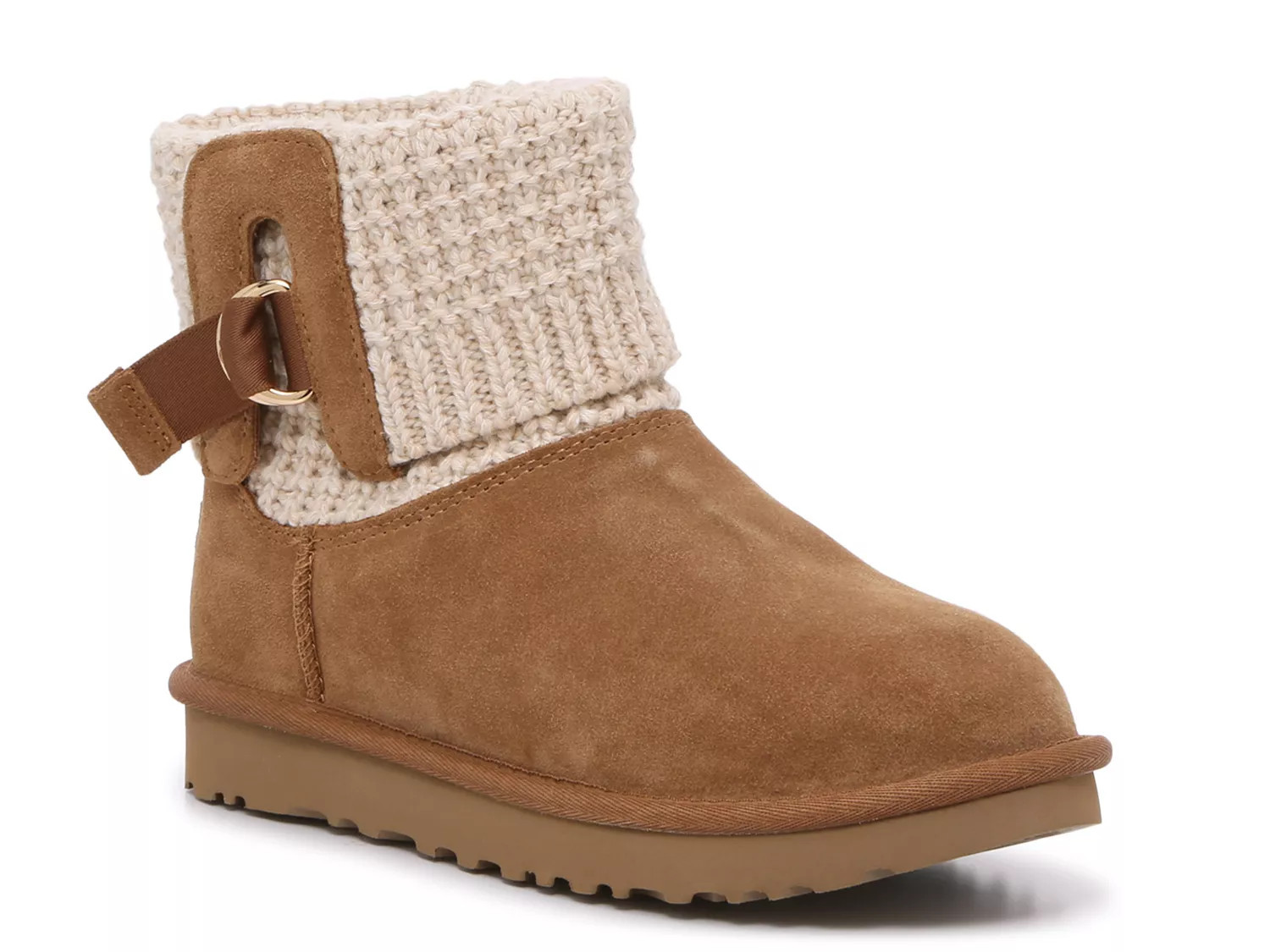 UGG Classic Solene Mini Bootie | Women's | Chestnut/Beige | Size 8 | Boots | DSW