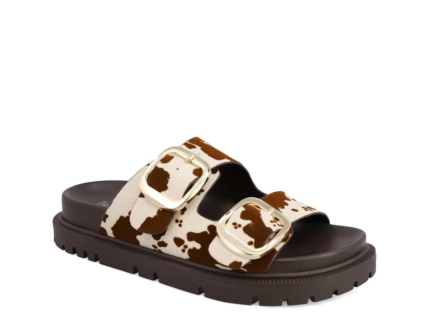 Mia Gen Sandal | Women's | Brown/White Cow Print | Size 6.5 | Sandals | DSW