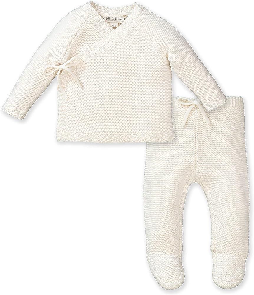 Hope & Henry Layette Kimono Tie Sweater and Footed Legging 2-Piece Set | Amazon (US)