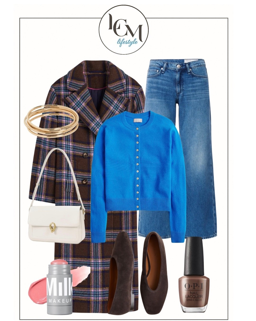 Cobalt + plaid + classic denim = a forever formula!

This vibrant blue cardigan instantly brightens up a rich brown plaid coat, and I love how the dark chocolate flats ground the whole look. Easy, pulled together, and perfect for now, into early spring. #lcmlifestyle #plaid #cashmerecardigan

#LTKBeauty #LTKWorkwear #LTKdayinmylife