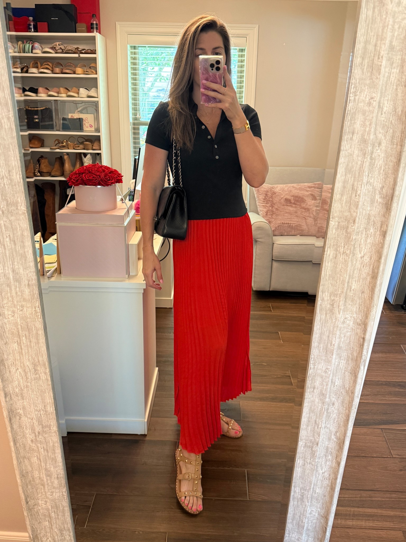 Style Hack: turn your dress into a skirt by layering a cropped tee over it. Love wearing my pieces in multiple ways. This collared ribbed tee is a great elevated basic and comes in white too! 10/10 recommend.

Shirt runs TTS. Wearing a size small.

#LTKStyleTip #LTKOver40