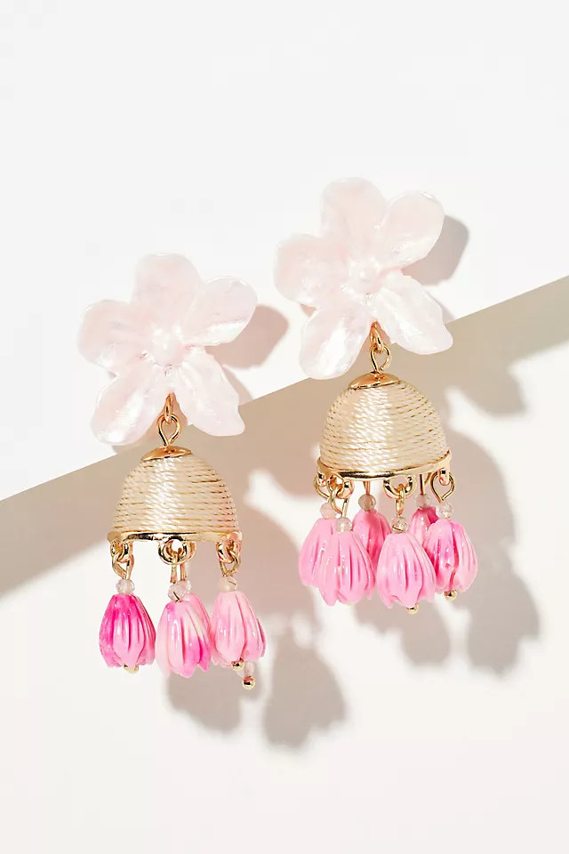 Garden Girl Floral Wrapped Pendant Earrings | Anthropologie (US)