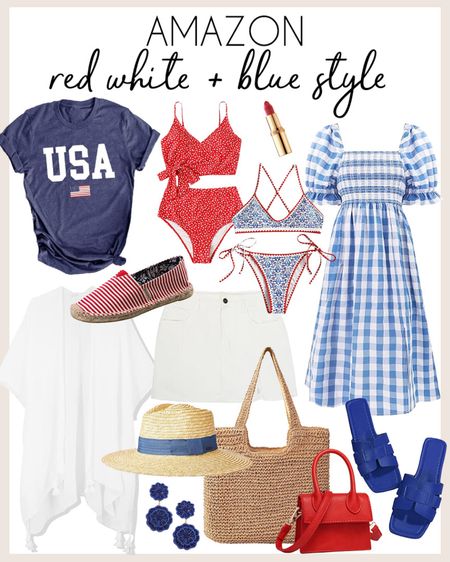 Red white and blue style finds from Amazon! Perfect for MDW!

#amazonfinds

Amazon finds. Amazon fashion. Amazon style. Red white and blue fashion. MDW outfit. Memorial Day weekend style. Blue and white gingham dress. USA graphic tee. Red white and blue swimsuit  

#LTKFindsUnder100 #LTKSeasonal #LTKStyleTip