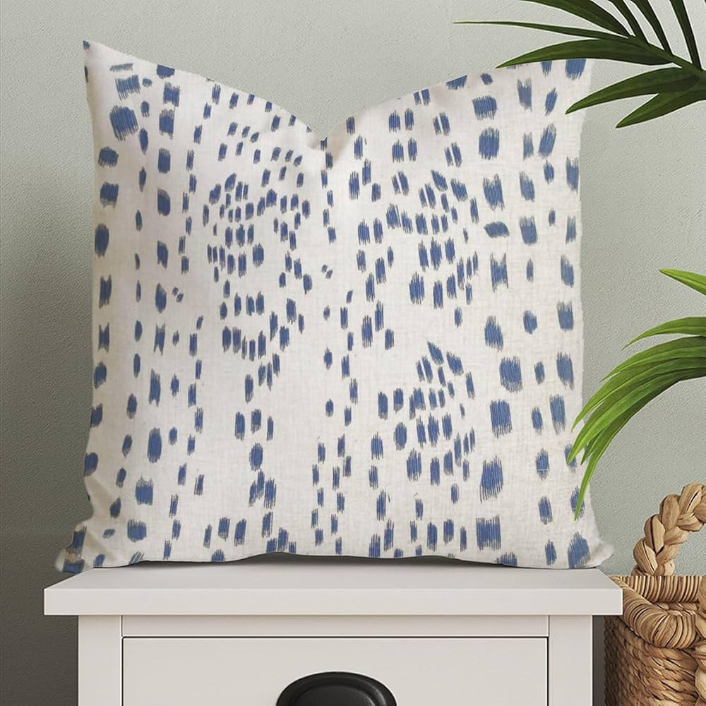 Chinoiserie Touches Blue and White Pillow Covers Asian Style Throw Pillow Cover Colorful Antelope... | Amazon (US)