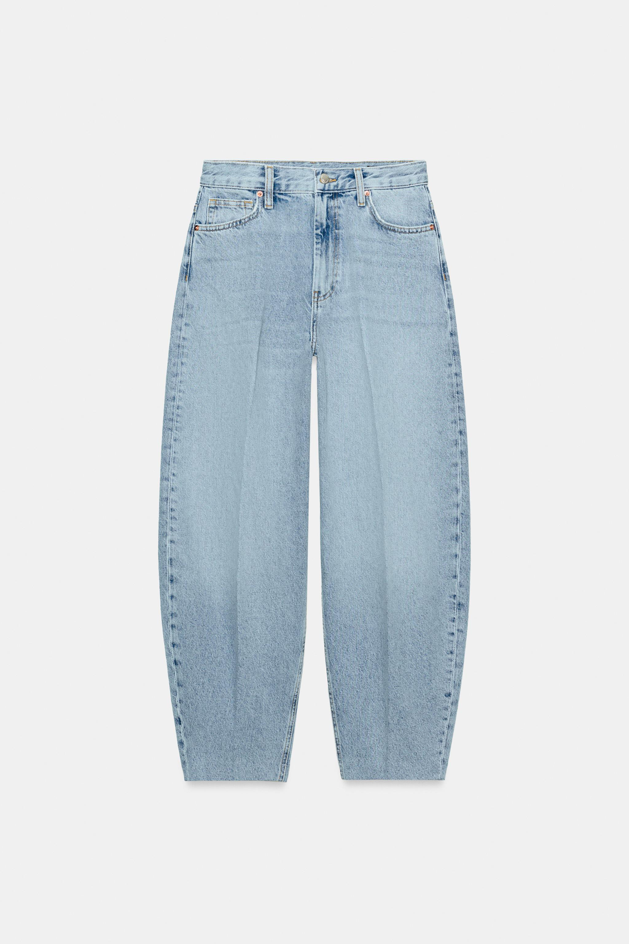 ZW COLLECTION HIGH WAIST TAPERED JEANS | Zara US