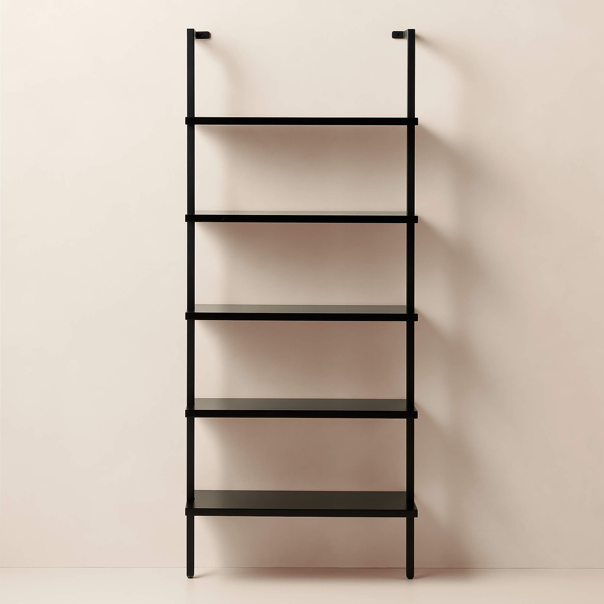 Stairway 72.5" Black Metal Wall Mount Bookcase + Reviews | CB2 | CB2