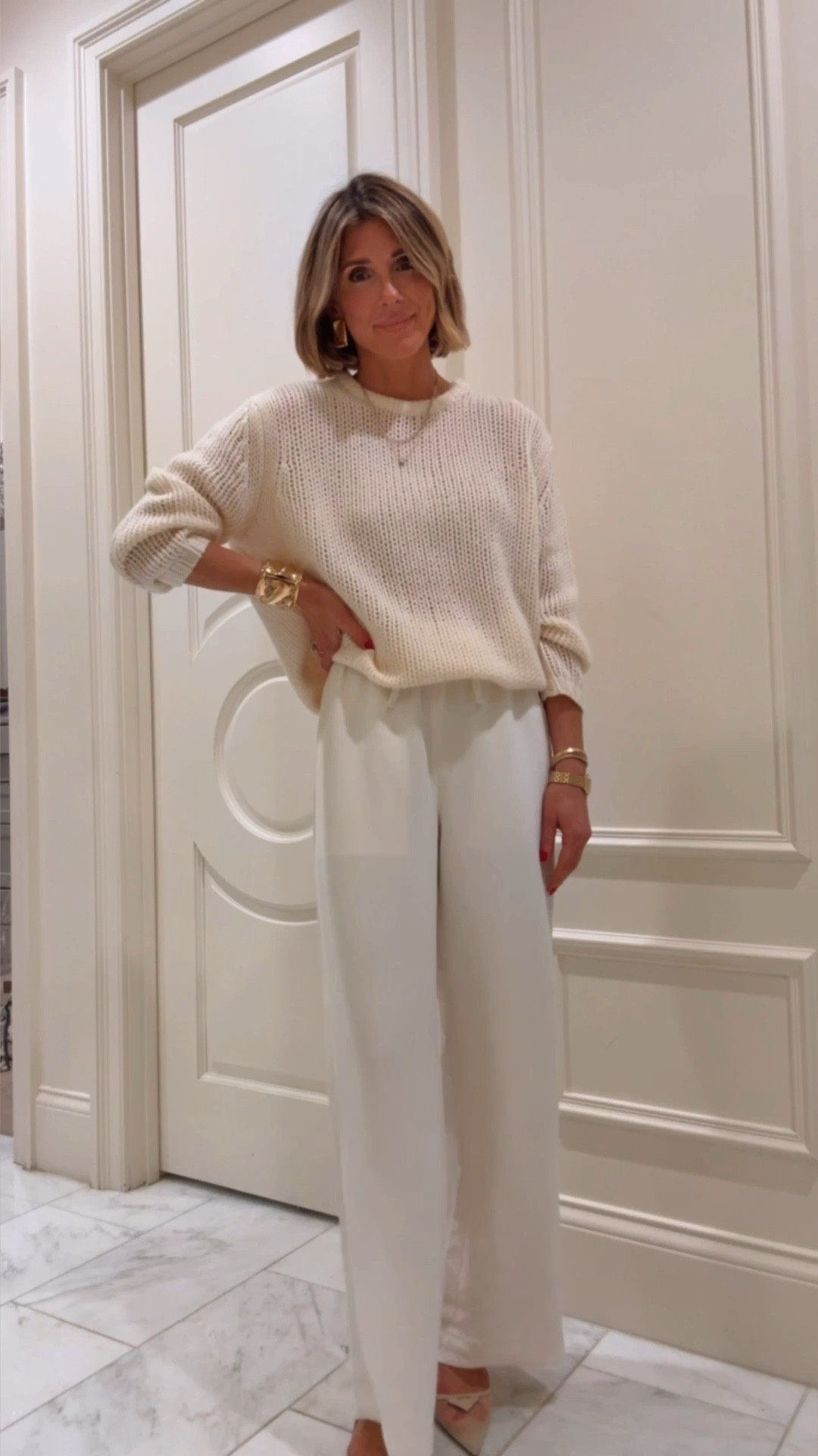 Holiday party outfit, Christmas party outfit, I'm wearing size small in pants and sweater.  

#LTKHoliday