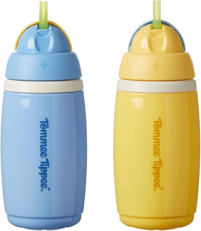 Tommee Tippee Insulated Active Straw Cup, 266ml, Spill-Proof Toddler Water Bottle for 12 Months+,... | Amazon (UK)