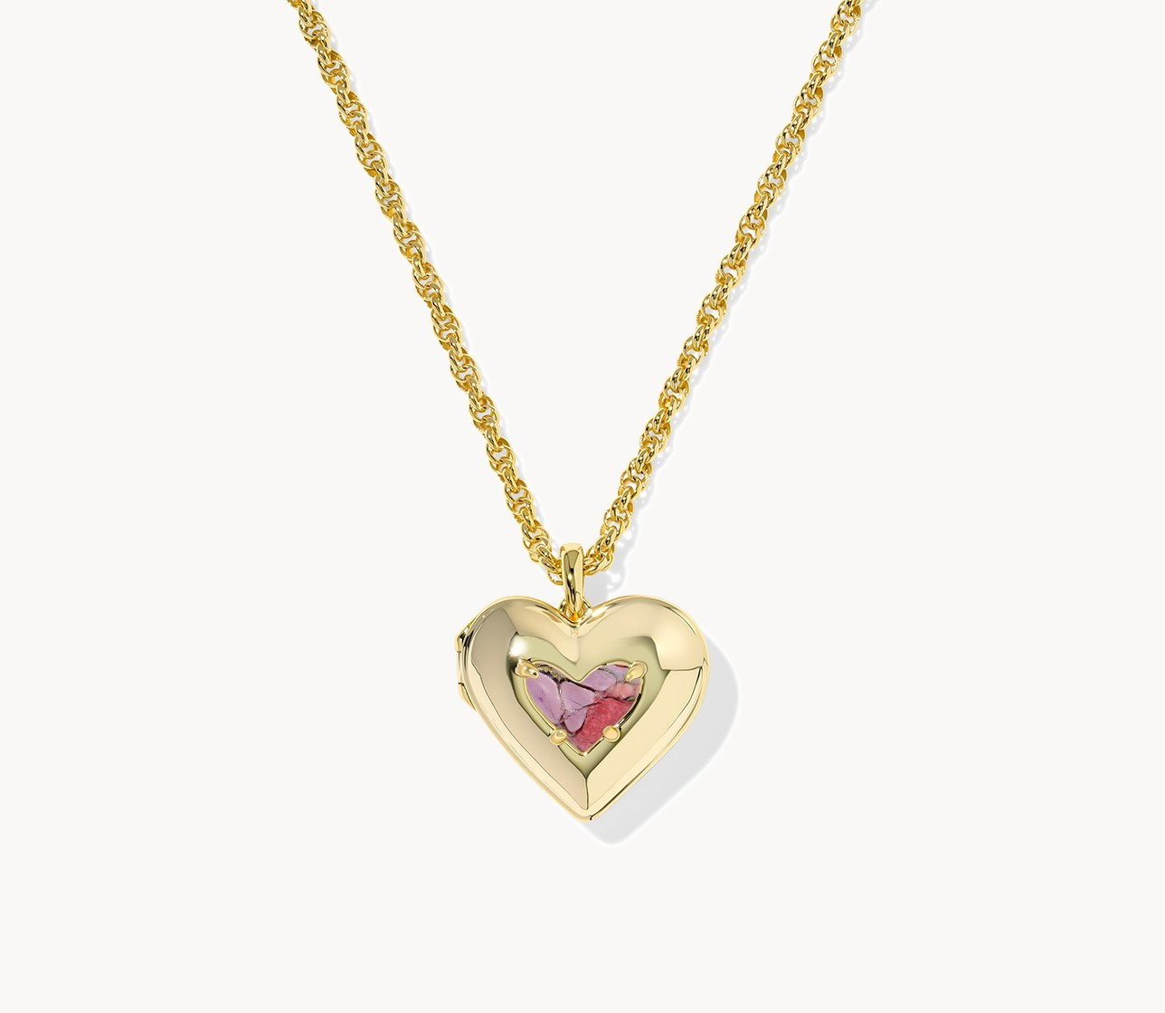 Ari Puffy Heart Locket Short Pendant Necklace | Kendra Scott
