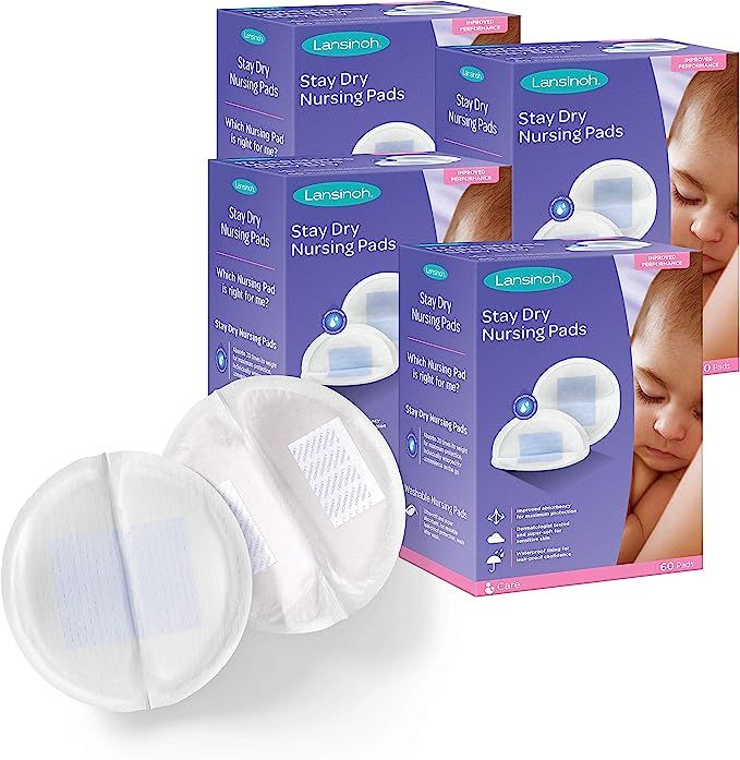 Lansinoh Stay Dry Disposable Nursing Pads for Breastfeeding, 240 Count | Amazon (US)