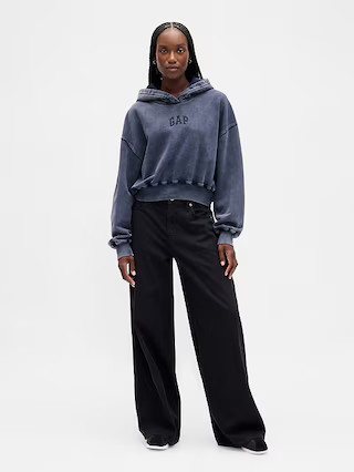 VintageSoft Crop Logo Hoodie | Gap (US)