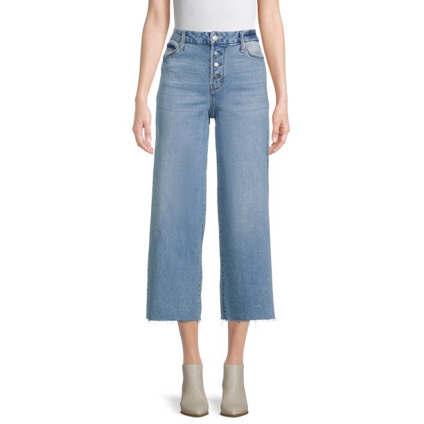 Time and Tru Women's High Rise Wide Leg Crop Jean | Walmart (US)