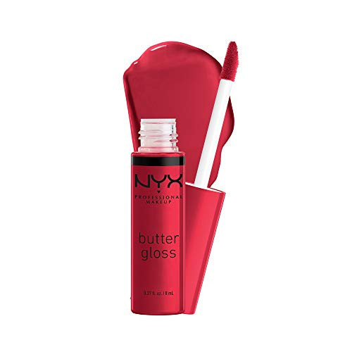 NYX PROFESSIONAL MAKEUP Butter Gloss, Non-Sticky Lip Gloss - Red Velvet (Deep Red) | Amazon (US)