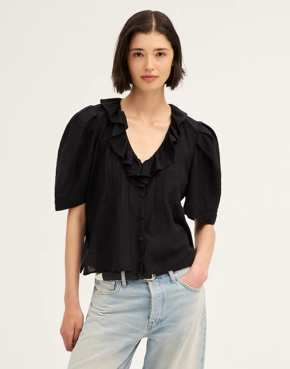 Ruffled Pintuck Top | Madewell