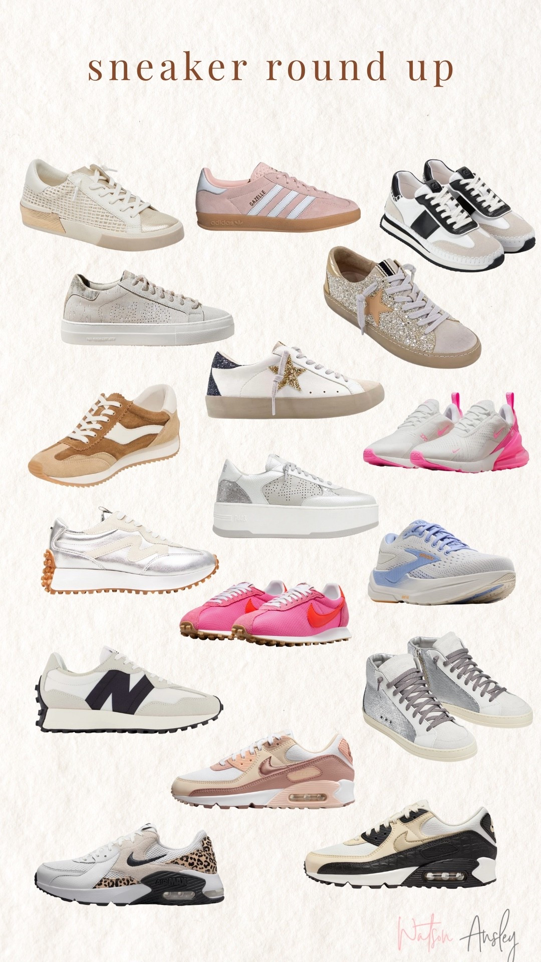 Shop this sneaker round up of some of my favorite casual day shoes (also threw in my current favorite Brooks running shoes!)

Shop here!

Sneakers | tennis shoes | casual mom life | daily | ootd | feet | shoes | pink | white | black | tan | neutrals | Nordstrom | Brooks | dolce vita | new balance | nike | p448 | shu shop | mom | walking | travel

#LTKSaleAlert #LTKmomlife #LTKootd