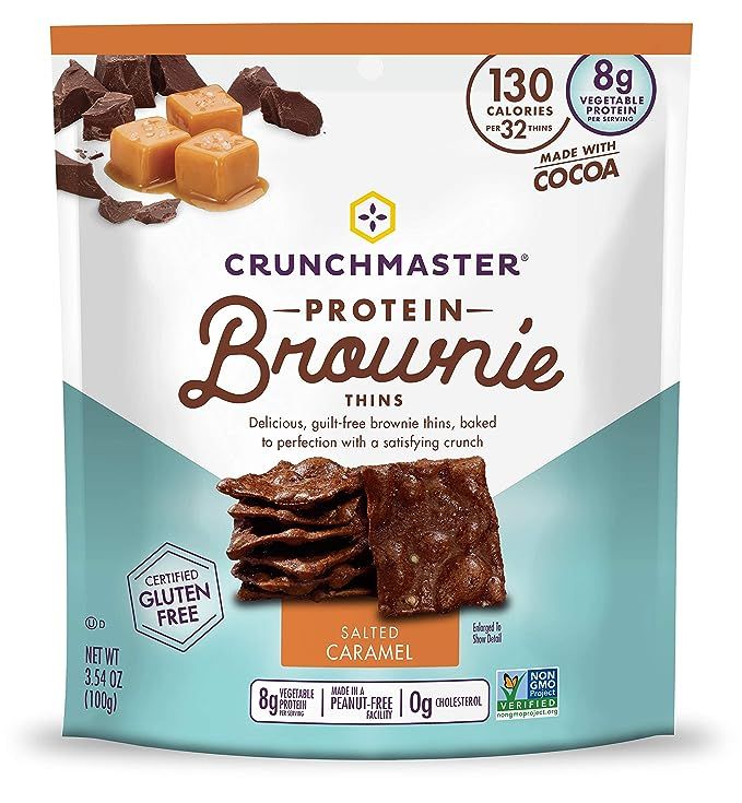Crunchmaster Protein Brownie Thins Salted Caramel, 3.54 Oz | Amazon (US)