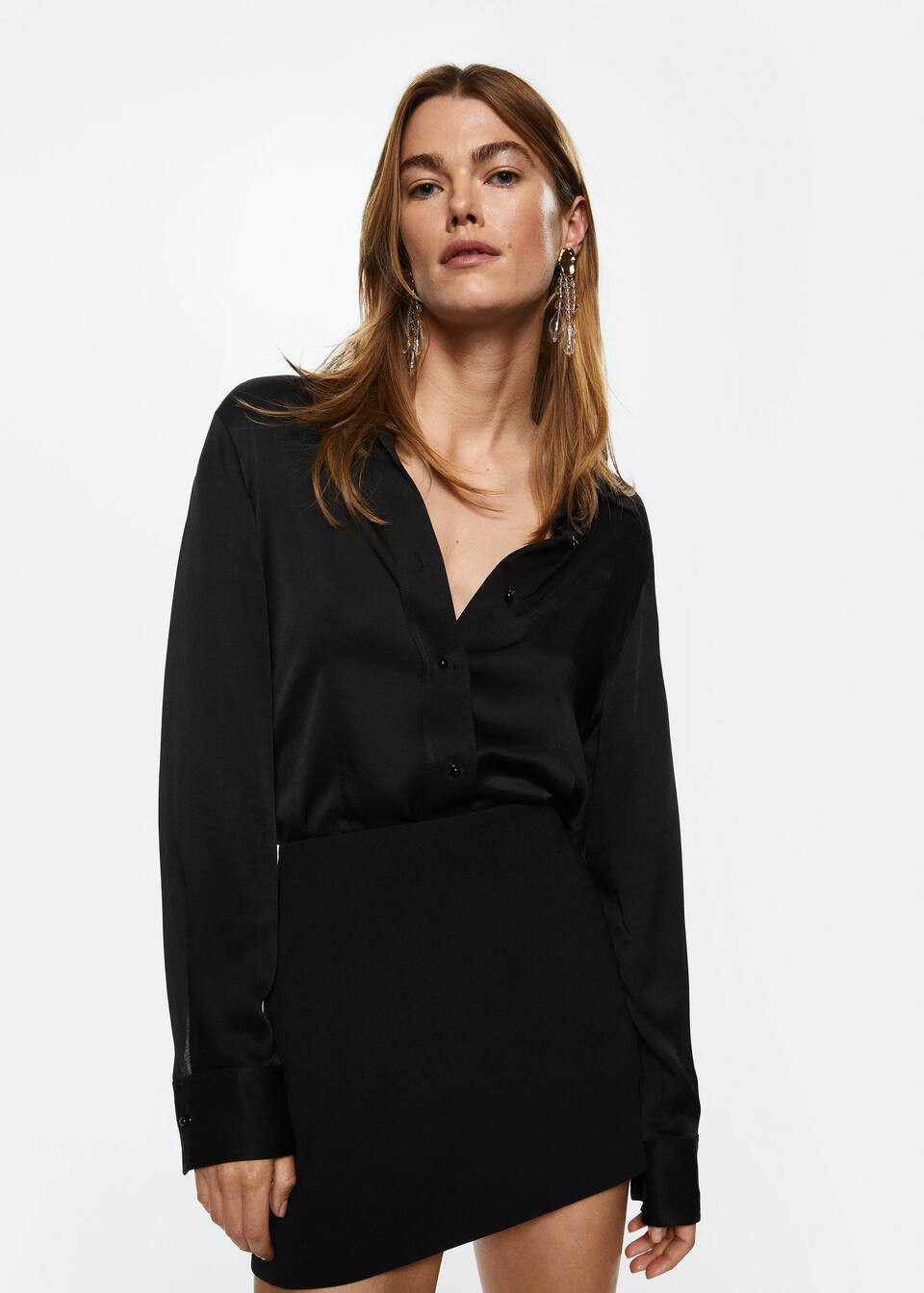 Slit hem skirt -  Women | Mango United Kingdom | MANGO (UK)