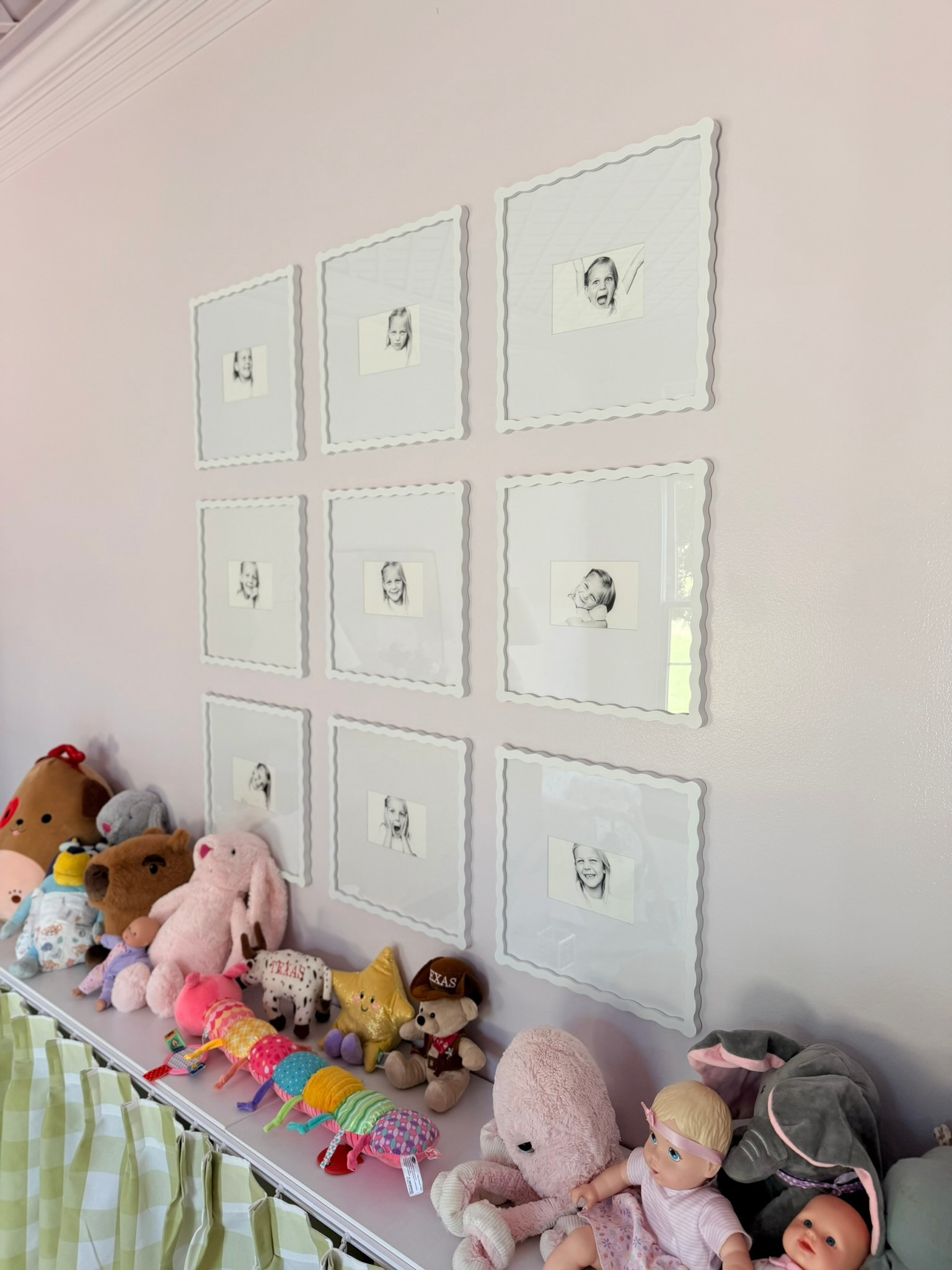 Amazon frames with 4x6 mats I already had! And the show stopper of the playroom is the 2 storage cubes pushed together + cafe curtains with peel and stick track with hooks = pretty toy storage!

#AmazonFinds #Playroom #TheSouthernSource 

 #LTKstorytime #LTKHome #LTKKids