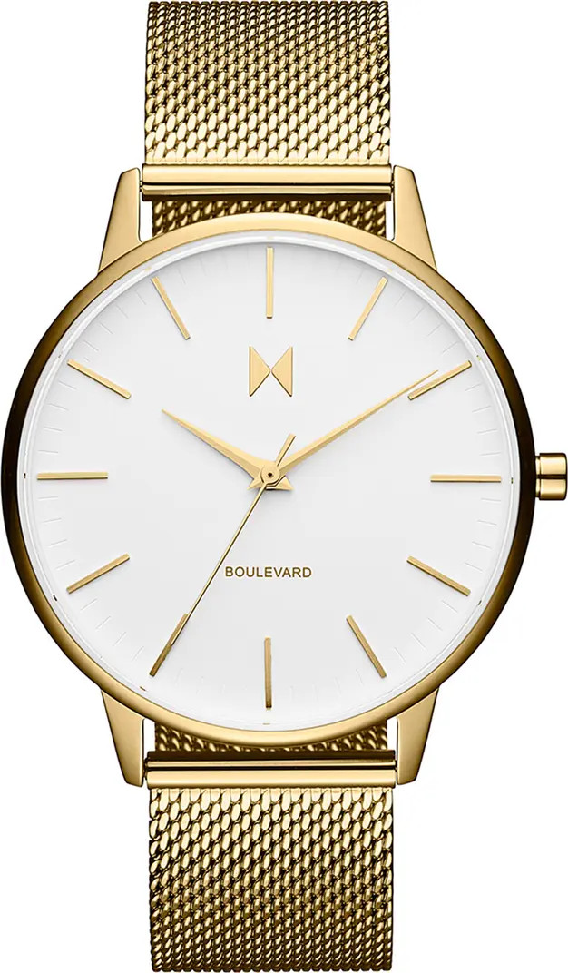 MVMT Boulevard Mesh Strap Bracelet Watch, 38mm | Nordstromrack | Nordstrom Rack