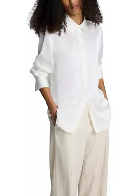 Kenneth Cole Women's Long Sleeve Button Down, Small | Belk