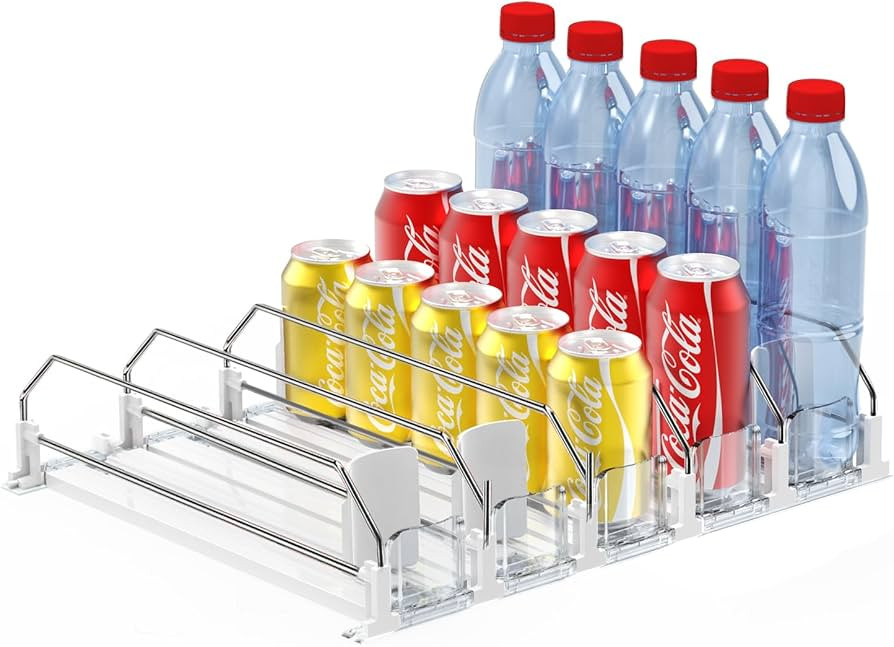 AMLLLC Drink Dispenser for Fridge,Automatic Pusher Glide Soda Can Dispenser for Refrigerator and ... | Amazon (US)