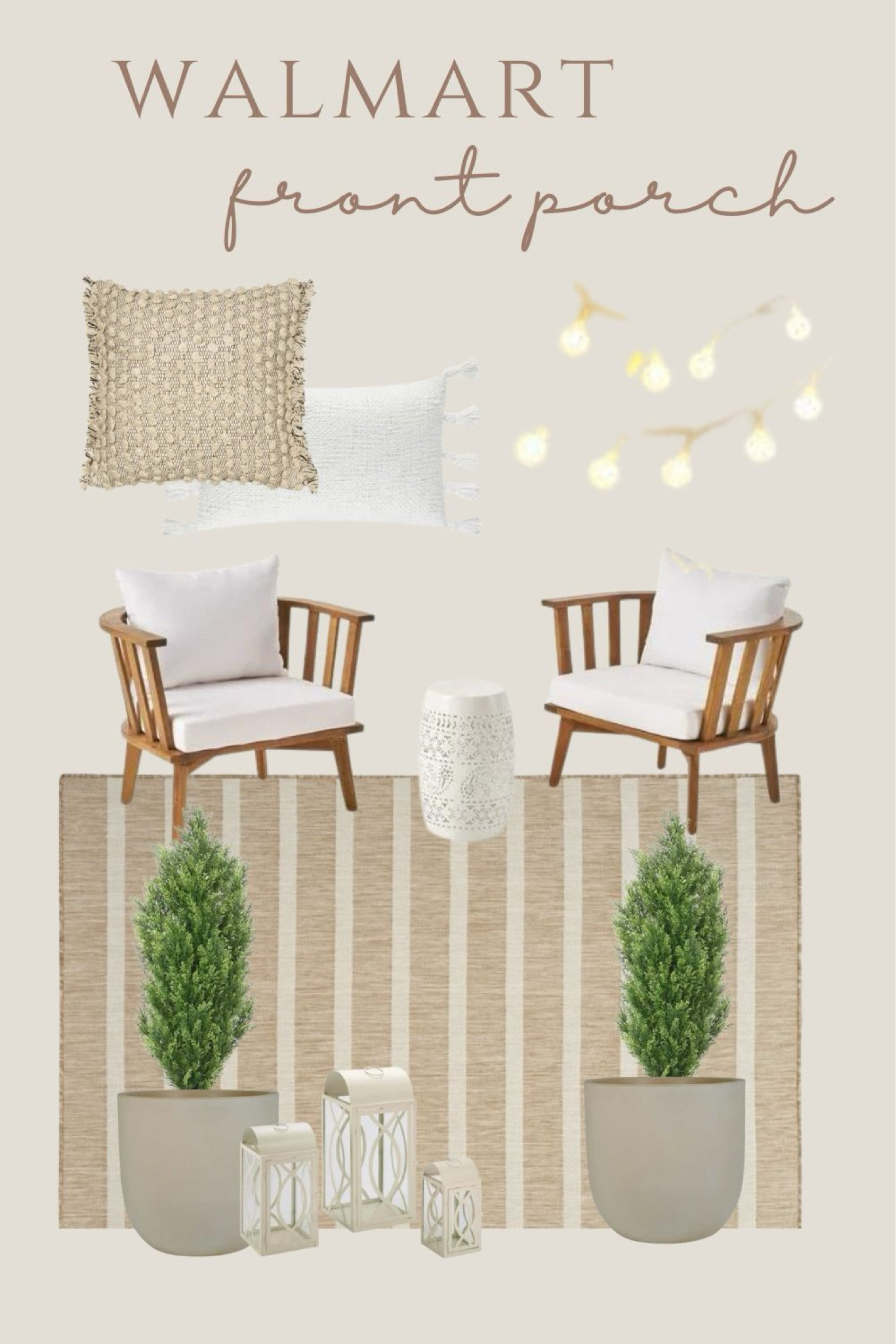 Outdoor front porch finds from Walmart! 

#LTKhome #LTKSeasonal #LTKstyletip