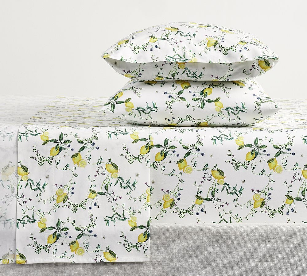 Monique Lhuillier Positano Percale Sheet Set | Pottery Barn (US)