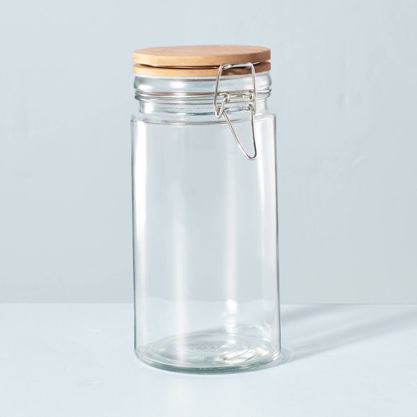 Glass & Wood Clamp Pantry Canister - Hearth & Hand™ with Magnolia | Target