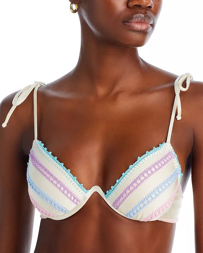 Aria Crochet Trim Bikini Top | Bloomingdale's (US)