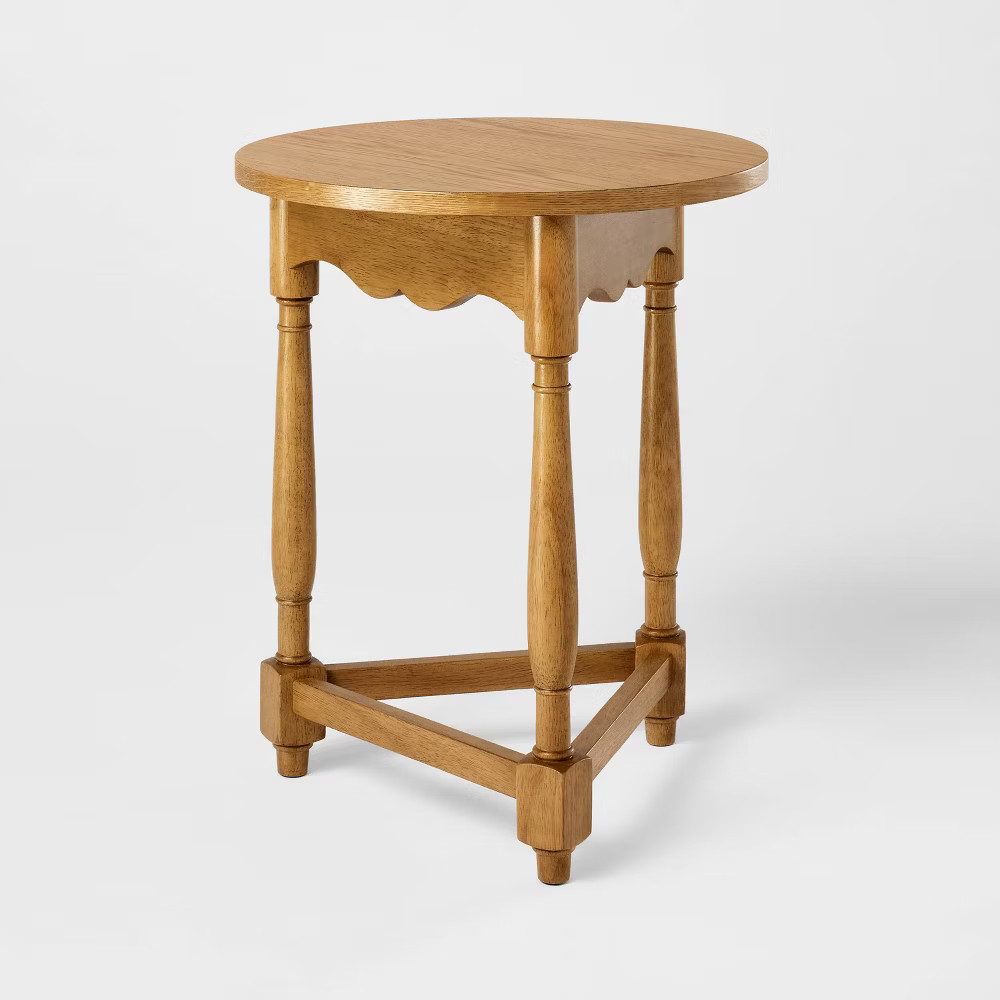 Scalloped Accent Table Light Oak - Threshold designed with Studio McGee | eBay US