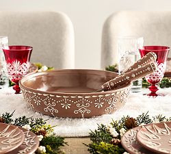Gingerbread Stoneware Serving Bowl | Pottery Barn (US)