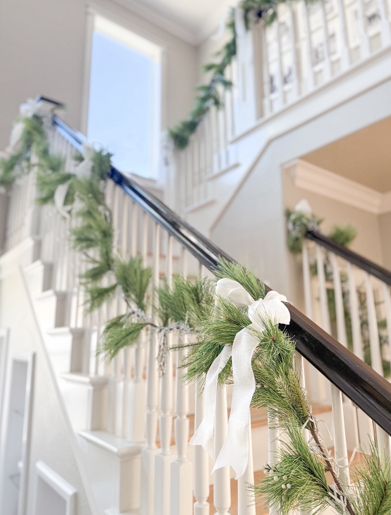 How to make your staircase look ready for the holidays! 🎄🥰 

#LTKSeasonal #LTKOver40 #LTKHome
