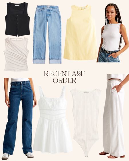Recent Abercrombie order! Lots of cute dresses, denim, spring tops, and more 