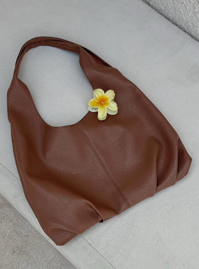 Zenia Shoulder Bag Brown | Princess Polly AU