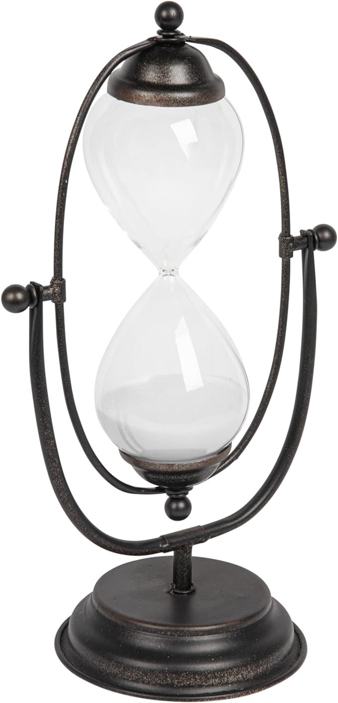Decorative Metal & Glass Thirty Minute Hourglass | Amazon (US)