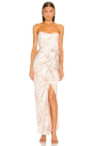 V. Chapman x REVOLVE June Dress in Pink Rose Print from Revolve.com | Revolve Clothing (Global)