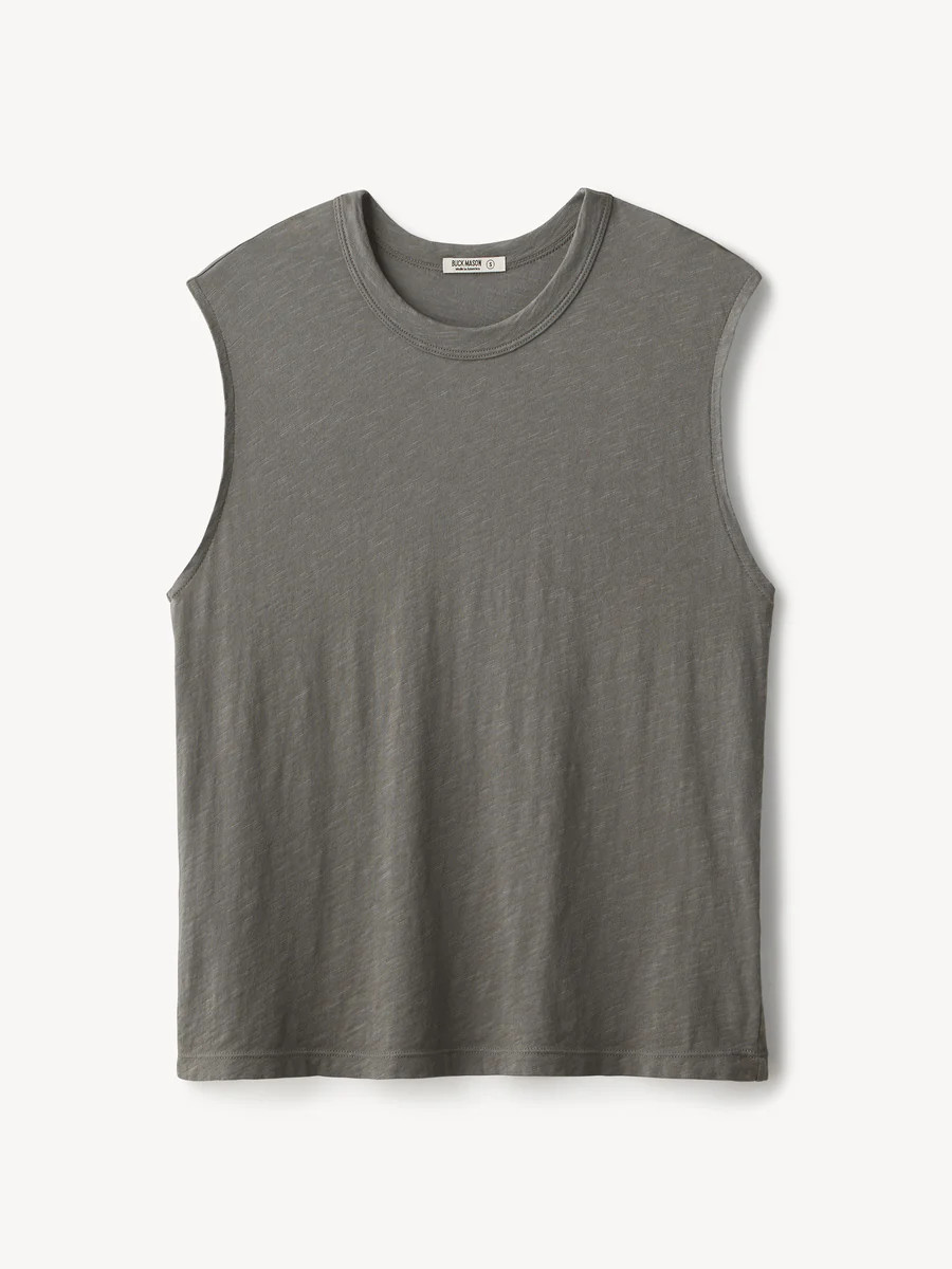 Faded Black Venice Wash Slub Muscle Tank | Buck Mason