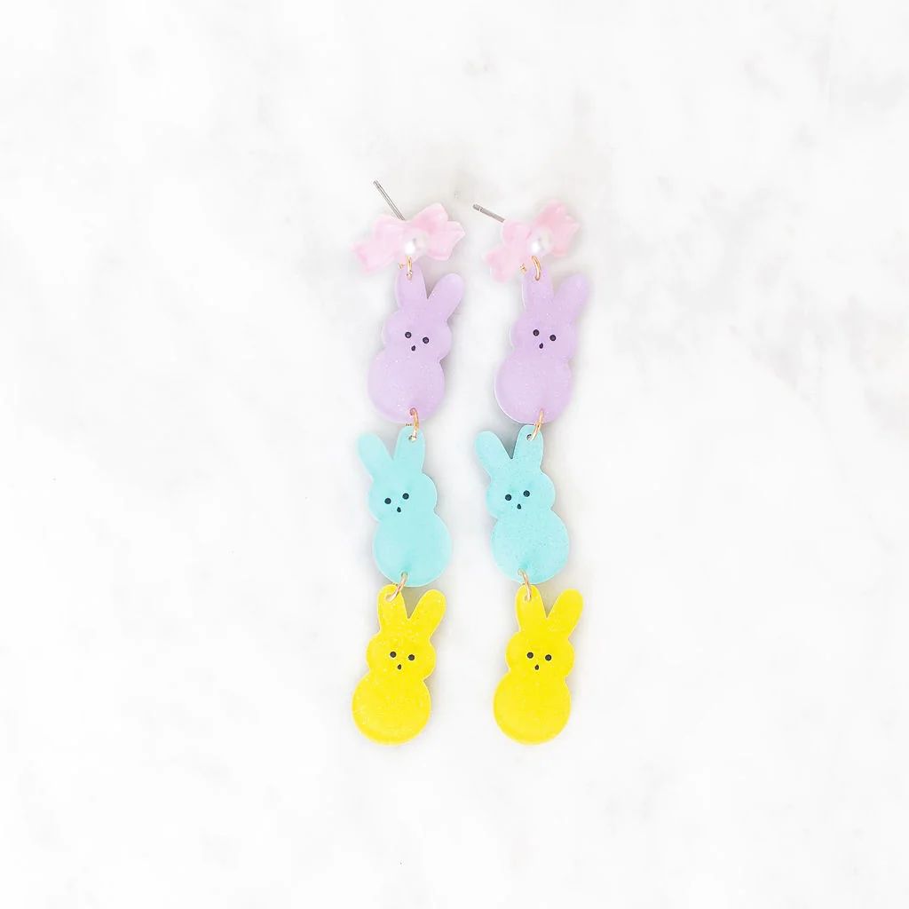 Easter Peeps 3-Tier Earrings | Golden Thread