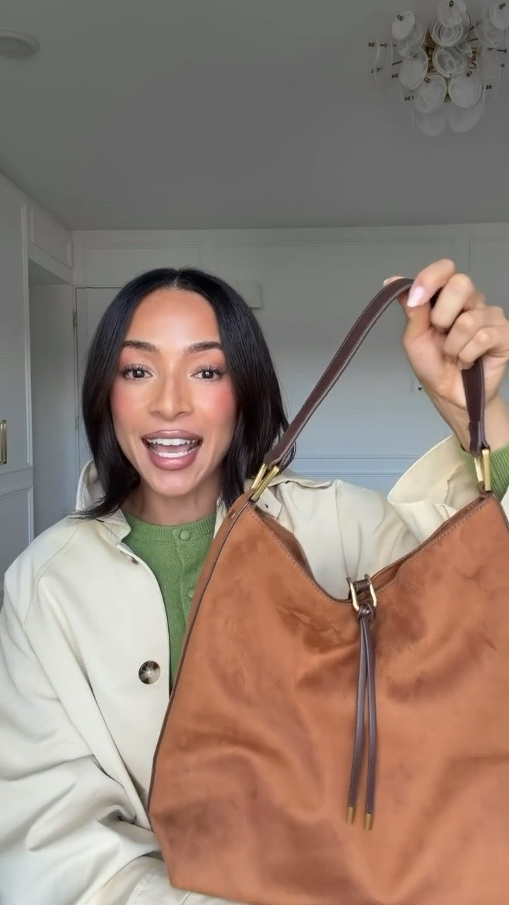 the fall bag every woman needs 🖤 easy, throw on and go, shoulder bag that goes with everything and it’s under $200!! Wearing size M cardigan and size S cropped trench coat

#LTKSeasonal