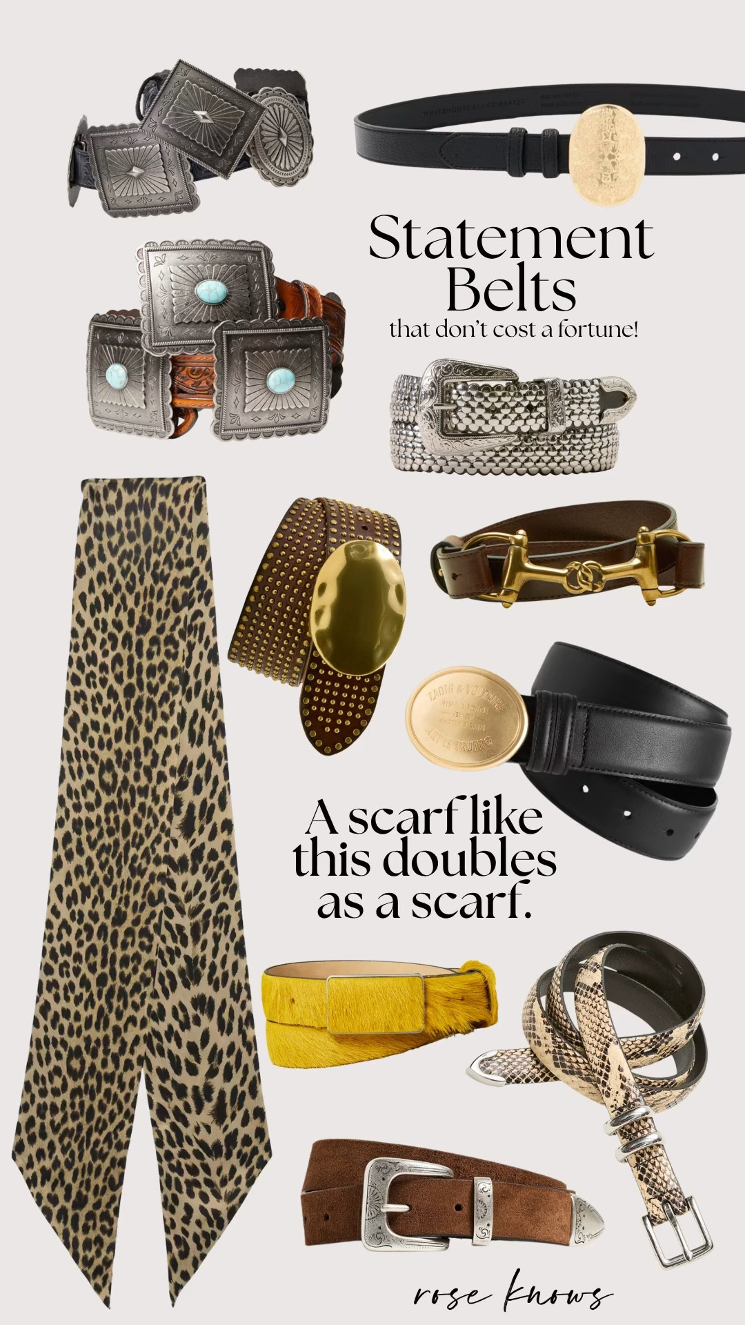 Statement belts:
You guys loved this post but I forgot to add the best Khaite dupe belt of all time!! It’s linked below for you👇

Affordable belts