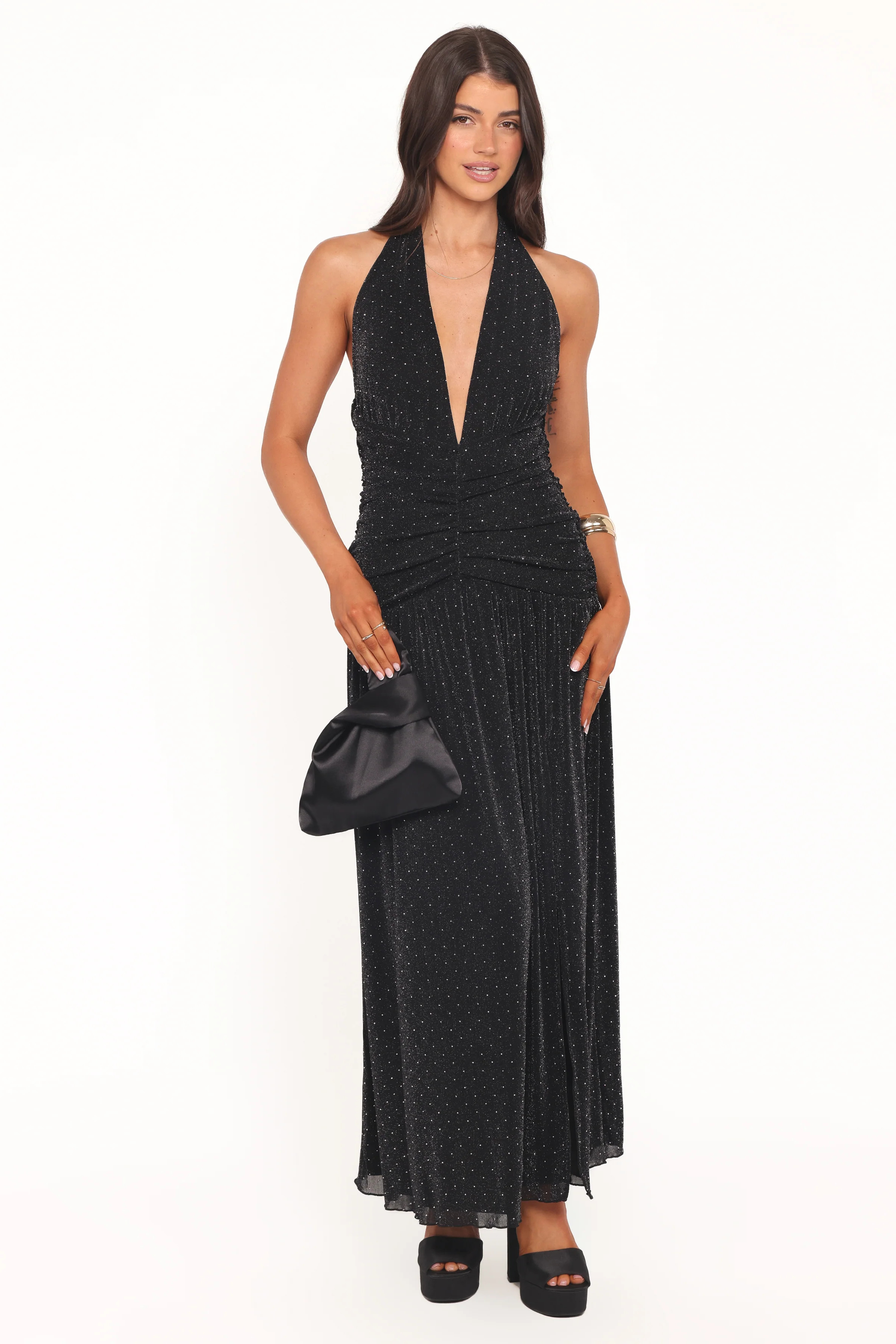 Lucas Halterneck Maxi Dress - Black | Petal & Pup (US)