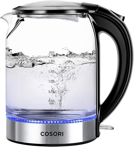 COSORI Electric Kettle(BPA-Free) 1.7 L Glass Water Boiler & Tea Heater with LED Indicator Light,A... | Amazon (US)