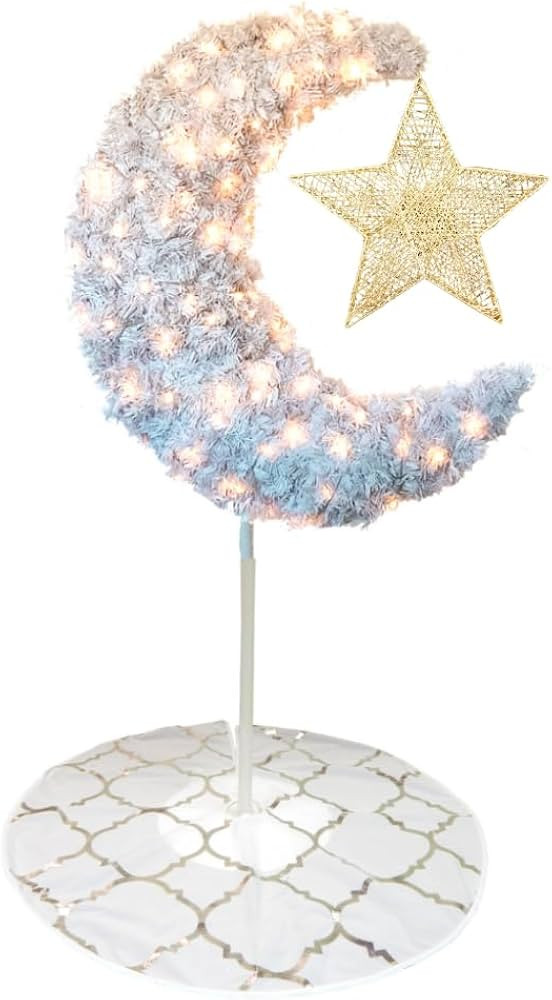 Peacock Supplies Eid Moon Tree Bundle - White with Star & Skirt | 5 ft White Crescent Shaped Moon... | Amazon (UK)