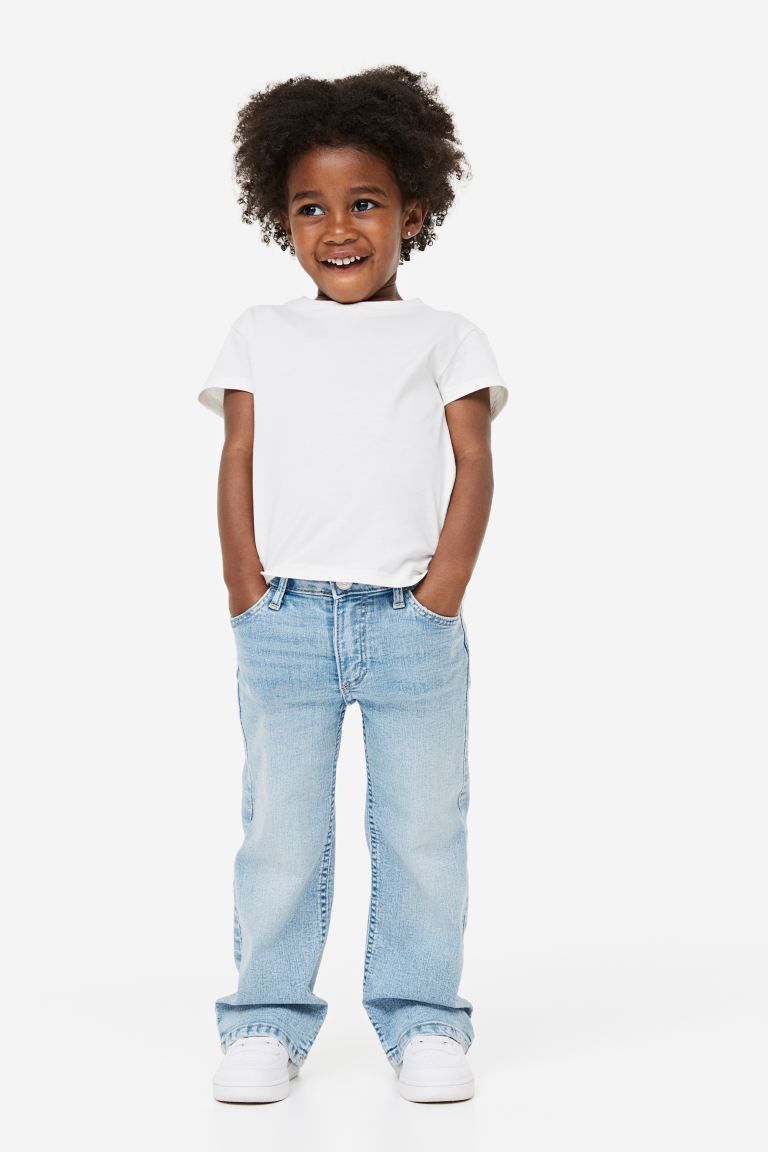 Superstretch Wide Leg Jeans - Denim blue - Kids | H&M US | H&M (US + CA)