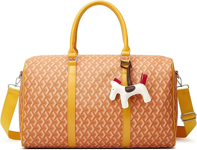 Stylish Patterned Travel Duffle Bag for Women - Waterproof Weekender Carry On Tote Bag, Large Cap... | Amazon (US)