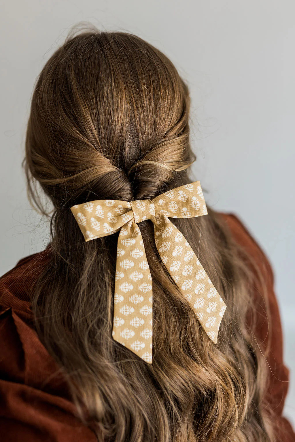 Fabric Hair Bow French Barrette, Hair Clip, Grace & Grandeur Emily Bow | Grace & Grandeur Bow Company