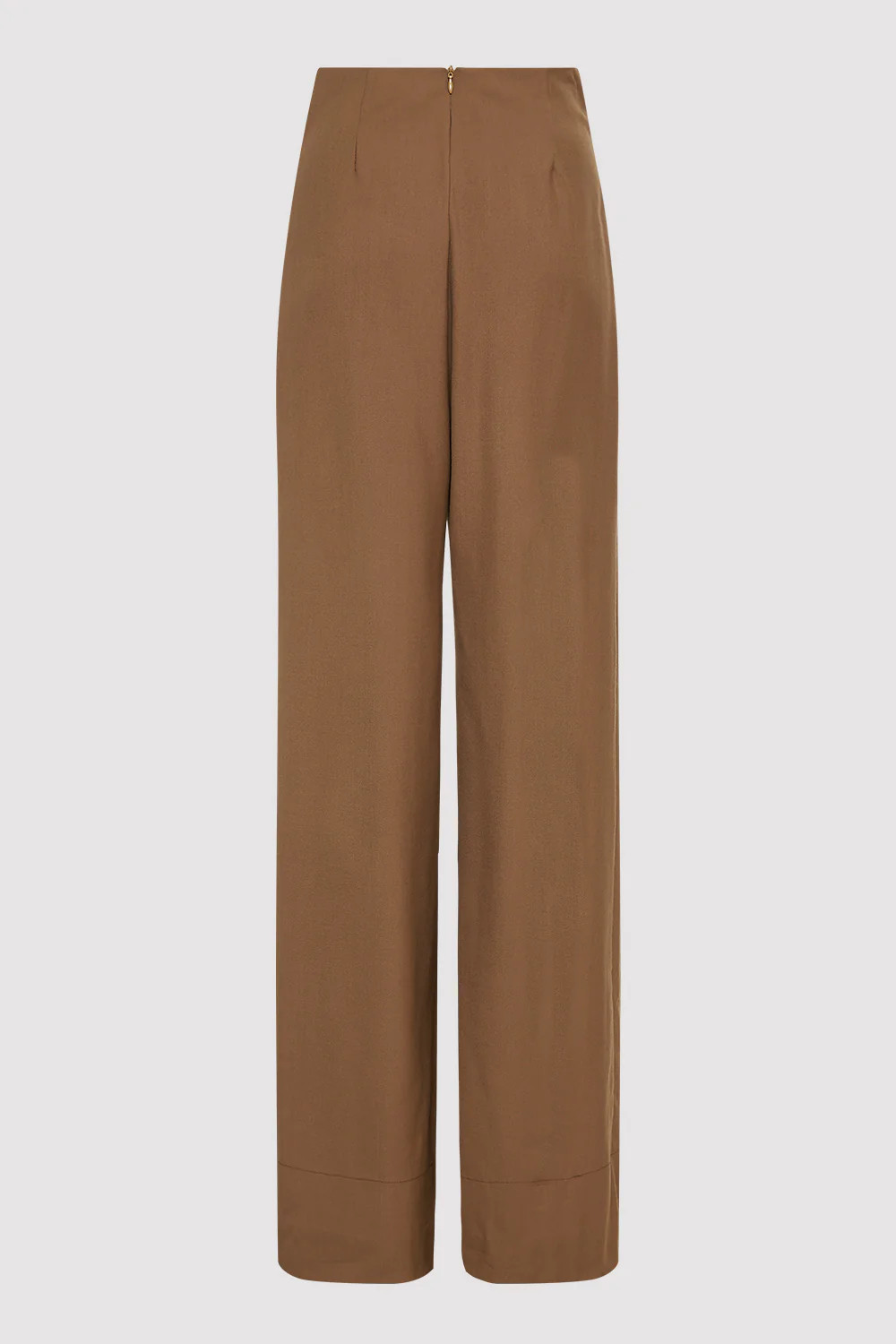 Wide Leg Wool Pants - Truffle | St. Agni