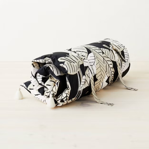 Paradise Print Lounge Pillow Black/Off-White - Opalhouse™ designed with Jungalow™ | Target