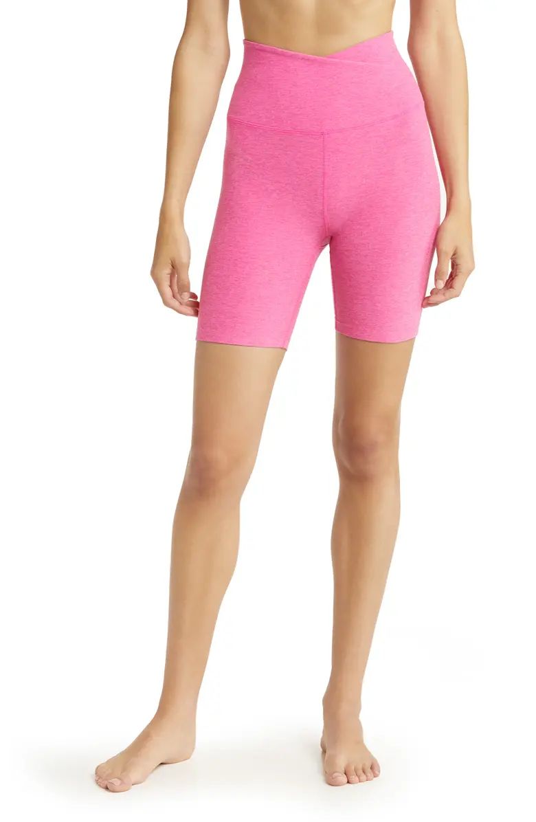 At Your Leisure Space Dye High Waist Bike Shorts | Nordstrom