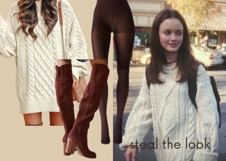 Updated fall look inspired by Rory’s episode 1 outfit in Gilmore Girls. 
Incorporated over the knee slouchy boots to tie in runway trends for Fall 2023 

#LTKstyletip #LTKshoecrush #LTKSeasonal